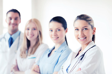 Image showing young team or group of doctors