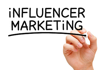 Image showing Influencer Marketing Black Marker