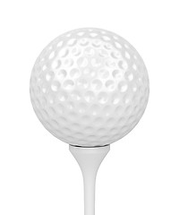 Image showing Golf ball on tee