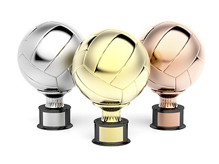 Image showing Volleyball trophies