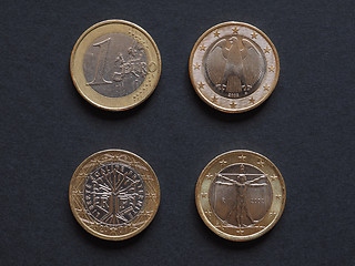 Image showing Euro coins of many countries