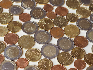 Image showing Many Euro coins