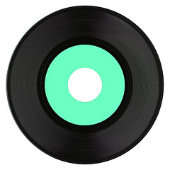 Image showing Vinyl record with green label