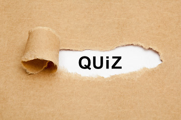 Image showing Quiz Torn Paper Concept