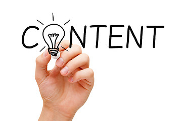 Image showing Content Light Bulb Concept