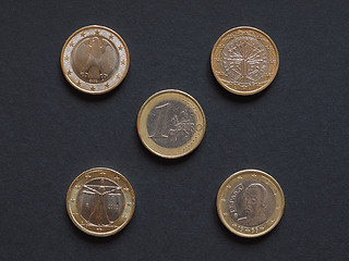 Image showing Euro coins of many countries