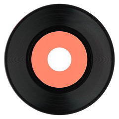 Image showing Vinyl record with orange label