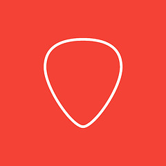 Image showing Guitar pick line icon.