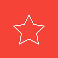 Image showing Rating star line icon.