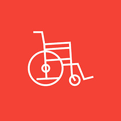 Image showing Wheelchair line icon.