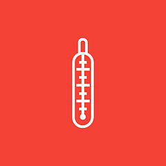 Image showing Medical thermometer line icon.