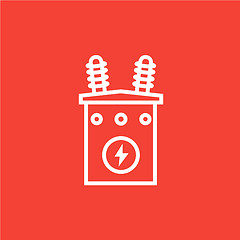 Image showing High voltage transformer line icon.