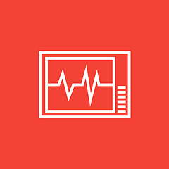 Image showing Heart monitor line icon.