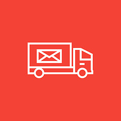 Image showing Mail van line icon.