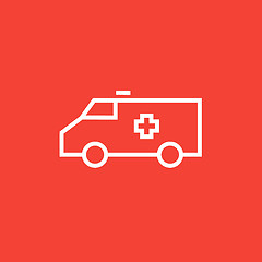 Image showing Ambulance car line icon.