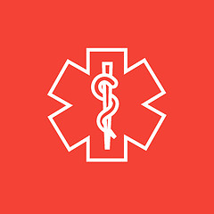 Image showing Medical symbol line icon.