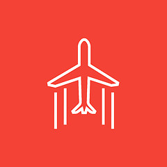 Image showing Cargo plane line icon.