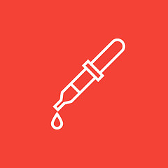 Image showing Pipette line icon.