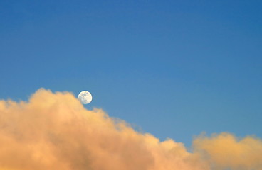 Image showing Moon At Sunset