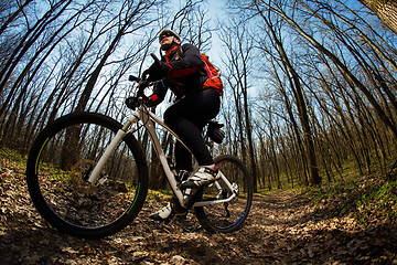 Image showing Cyclist Riding the Bike