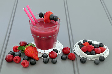 Image showing Mixed Fruit Smoothie Health Drink