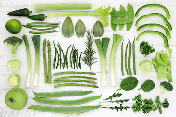 Image showing Fresh Green Super Food