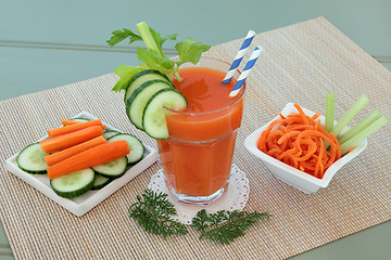 Image showing Carrot Celery and Cucumber Drink