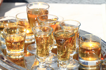 Image showing whisky glasses background