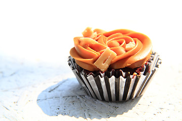 Image showing caramel cupcake isolated