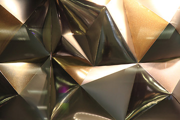 Image showing abstract gold triangles texture