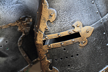 Image showing old history helmet 