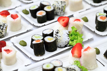 Image showing sushi food background