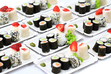 Image showing sushi food background