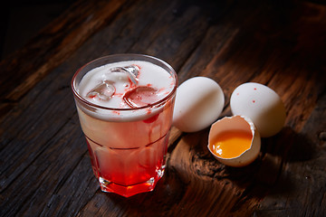 Image showing gin sour with pomegranate syrup