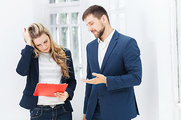 Image showing Male and female office workers.