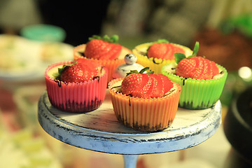 Image showing fresh strawberry dessert