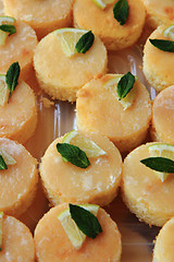 Image showing lemon dessert with mint