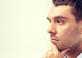 Image showing close up of businessman male face