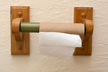 Image showing empty toilet paper roll