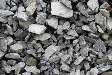 Image showing gray broken stone background (road metal)