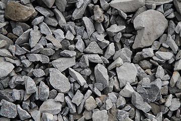 Image showing gray broken stone background (road metal)