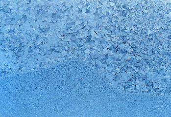 Image showing Natural ice pattern on winter glass