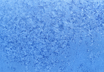 Image showing Natural ice pattern on winter glass