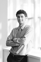 Image showing portrait of young business man at modern office