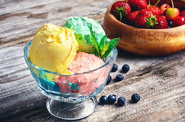 Image showing fruit ice cream