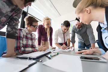 Image showing startup business team on meeting at modern office