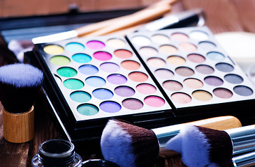 Image showing Various makeup products 