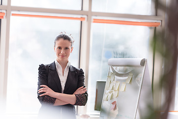 Image showing portrait of young business woman at modern office