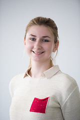 Image showing portrait of female student in library