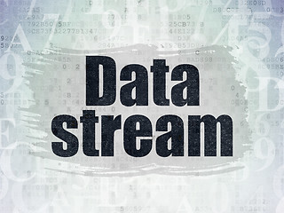 Image showing Data concept: Data Stream on Digital Data Paper background